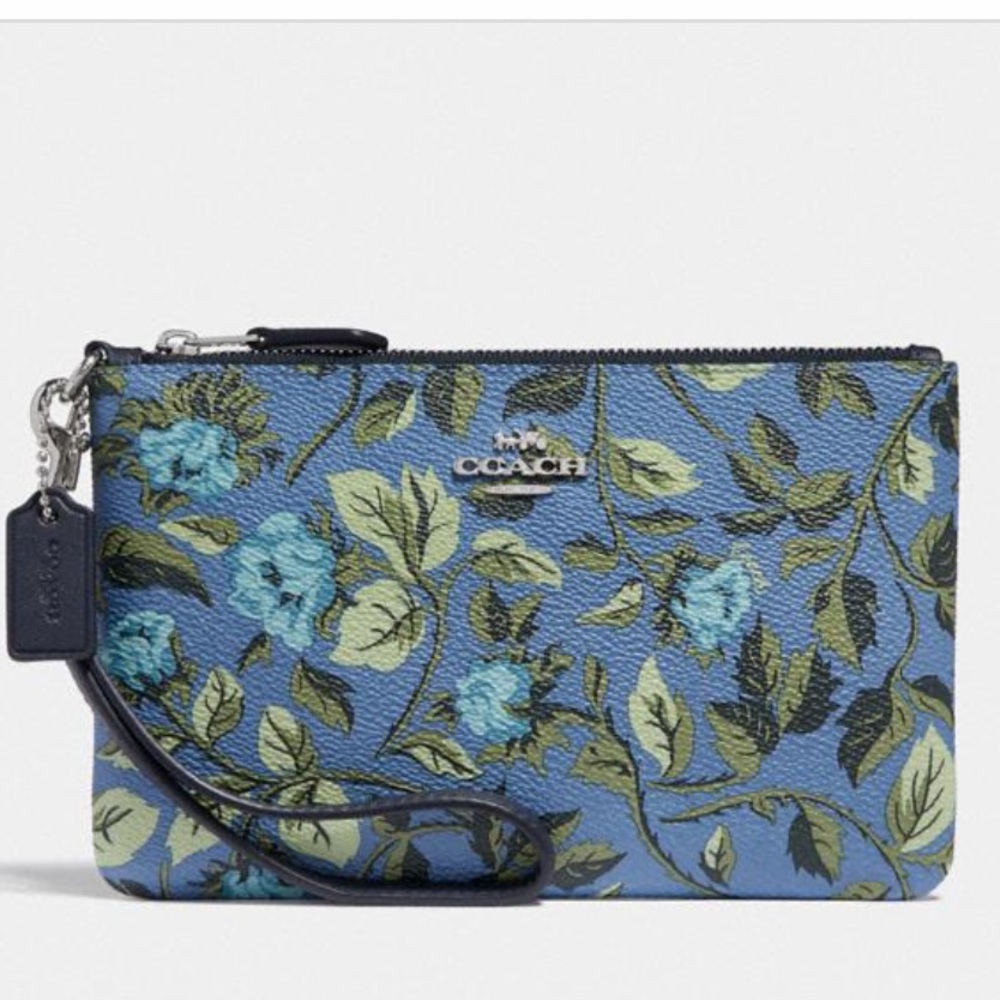 Coach Sleeping Rose Wristlet